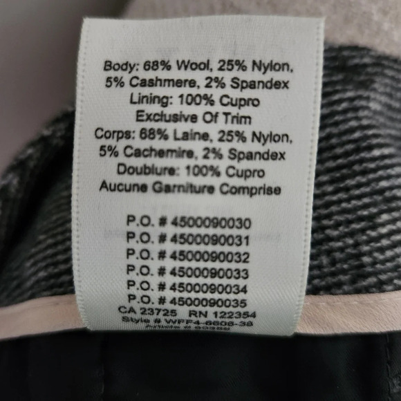 Aritzia Wilfred | Jallade High Rise Wool Cashmere Crop Trouser Pant - Size 4 - Picture 12 of 12